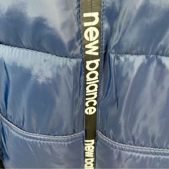 Brand New With Tags New Balance Hooded‎ Navy Puffer Tech Jacket Size 2XL - Picture 6 of 12